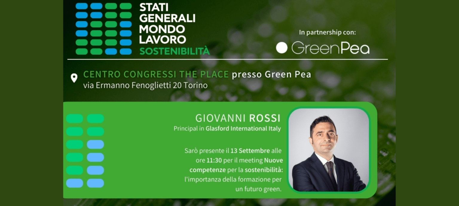 Glasford parteciperà a Stati Generali Mondo Lavoro della Sostenibilità